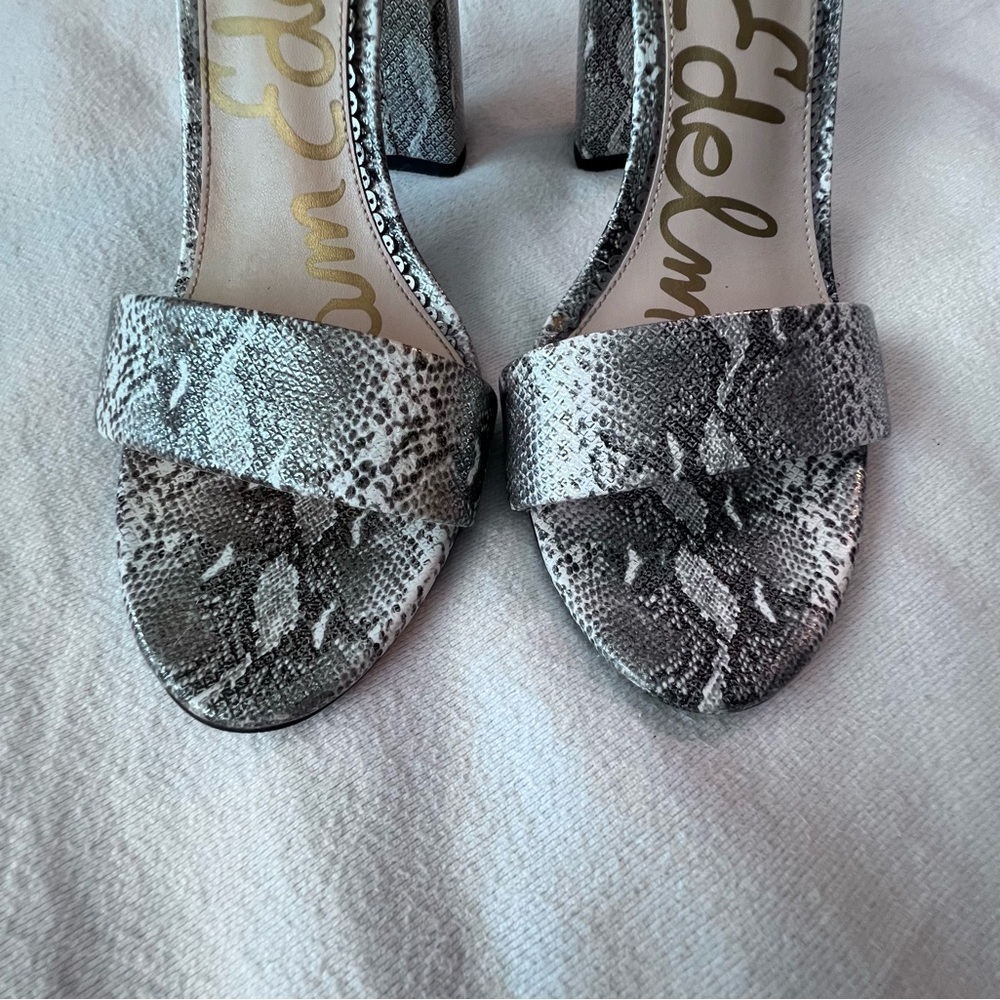 Sam Edelman Yaro Python Embossed Leather Block He… - image 6